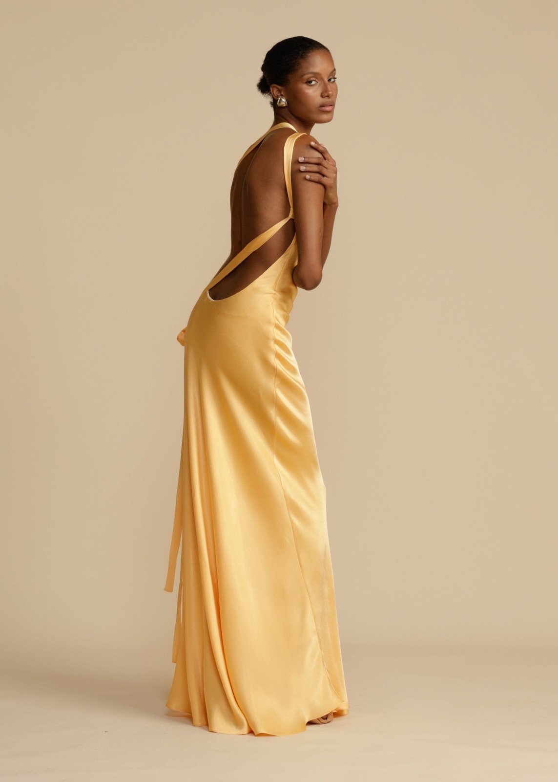 Maxi kjole Rosea Silk med elegante stropper