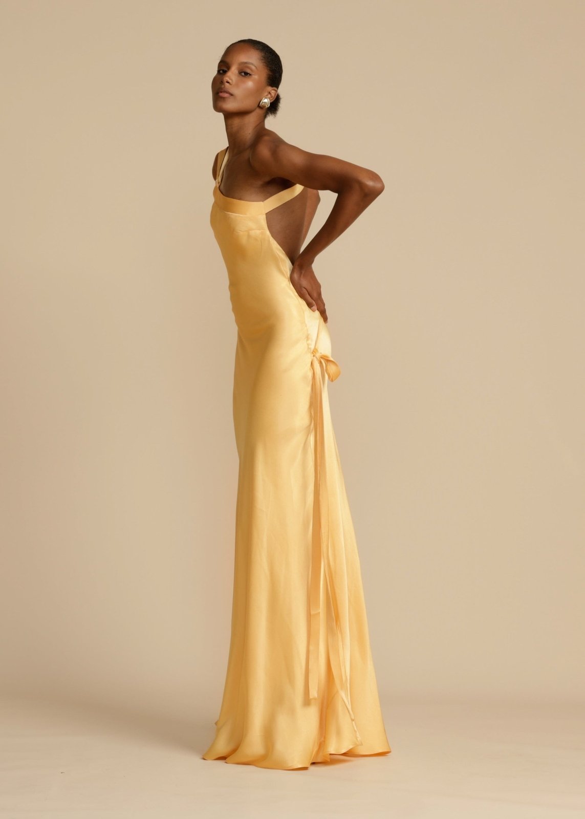 Maxi kjole Rosea Silk med elegante stropper