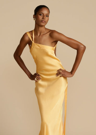 Maxi kjole Rosea Silk med elegante stropper