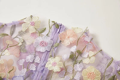 Rosea Elegancka Blomstret Kjole