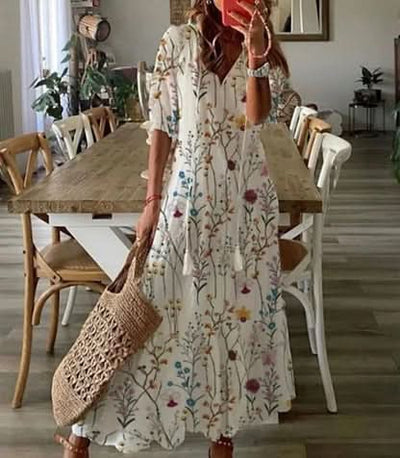 Dianna™ | Boho Kjole med Maven Dækket - Olsen Official