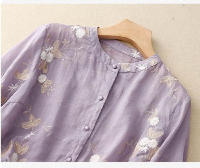 Eloise™ | Elegant Broderet Bluse™ fra Olsen & Olsen - Olsen Official