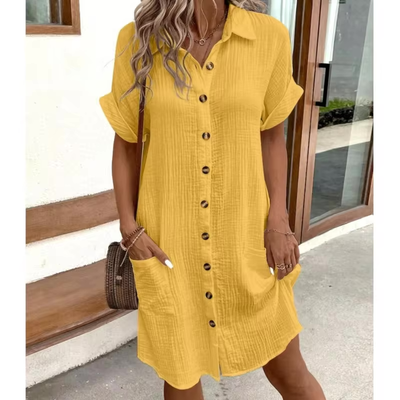 Rosea Effortless kjole med knapper
